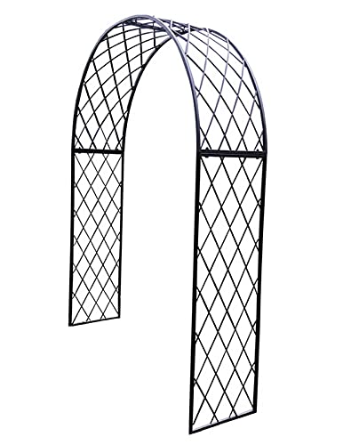 IBOWZ Metal Garden Arch Wrought Iron Garden Arbour, Heavy Duty Garden Arch Arbor Trellis, for Various Climbing Plant Roses Vines, Decorative Pergola Arbor, 7 Sizes