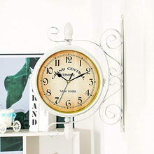 saditesdk Wall Clock, Outdoor Garden Wall Clock, 14 Inch 360°Rotation Station Wall Clock Double Sided Garden Clockcket Waterproof Outdoor Clock Indoor Outdoor Decoration Outside Clock，