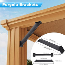 LQSYBHD 45 Degree Angle Support Bracket Heavy Duty Connector Corner Brace Inside Joint Pergola Accessories for Indoor or Outdoor for Gazebos Porches and Log Cabins (Size:12pcs)