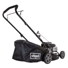 Scheppach Petrol Mower MP135-42B Black Edition | 42 cm Cutting | 3 HP | Steel Housing | Height Adjustable to 7 Levels (25 - 75 mm) | 55 Litre Basket
