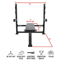 Valor Fitness Olympic Weight Bench Black