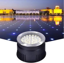 bleslin Outdoor Landscape Lights - LED Underground Light, AC 220V Round Recessed Spotlight, IP65 Waterproof Tempered Glass Floor Light,Garden Courtyard Decorative Lighting Ground Lights(RGB,36W)