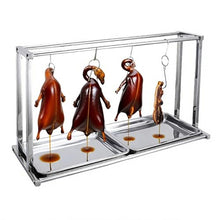 Kitchen Hanging Meat Drying Rack Multifunctional, Detachable Chicken Roaster Rack Stainless Steel, Grill & Smoker Standing Meat Stand Business Home Vendor, H - 62cm(24 2/5")-L - 105cm(41 3/10")
