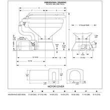 Jabsco Electric Marine Toilet Regular Bowl 12 Volt Soft Close Blue