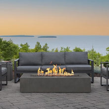 BBQGuys Signature Estes 60-Inch Low Rectangle Natural Gas Fire Table - Carbon - 143NG-CBN