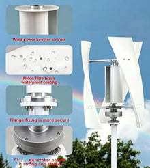 Wind Turbine Generator Kit 24V 24V Portable Wind Turbine Generator Kit with 3 Blade/Controller for Solar Wind Power Manufacturer Equipment 100-300W(Actual Labeling)(300W,24V)