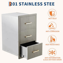 Takywep Stainless Steel BBQ Island Drawer with Paper Towel Holder Storage