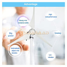 Wind Turbine Generator 600W 800W 1000W New Energy Horizontal Wind Turbine Generator 12v 24v 3/5 Blades Windmill Free MPPT Controller (Color : MPPT Controller Voltage : 12V) (Hybrid Control 12V)