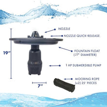 Half Off Ponds 1 HP 15000 GPH Floating Aerating Fountain With 100 Ft Cord