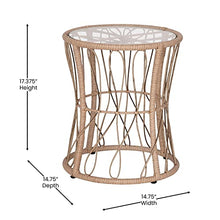 Flash Furniture Rattan 3-Piece Indoor/Outdoor Bistro Set, Tan/Black