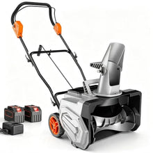 Cordless Snow Blower with 2 Batteries Electric Thrower