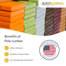 DutchCrafters Plastic Poly Adirondack Outdoor Patio Chair with Slat Fan Back - Amish Made in USA (Black & Cedar)