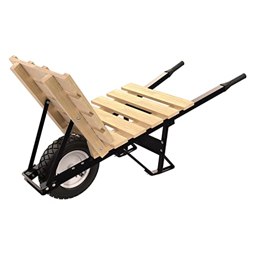 BON 28-916 Double Knobby Tire Steel Handle Brick & Tile Barrow
