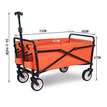 YGwnjqr Garden Carts, Utility Cart with 5 Inch Wheels, Hand Trolley, Hand Cart, Garden Cart,Orange