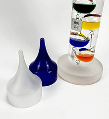 Glassic Gifts Galileo Thermometer 40" Tall Chrome