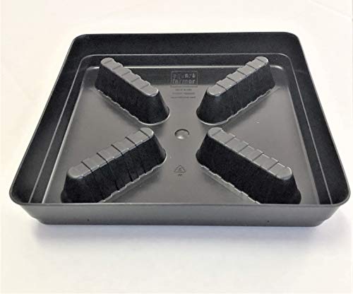 Square Plant Saucer Plastic Plant Trays with Plant Riser Pot Elevator for Indoor Plant pots and Outdoor Potted Plants Planter Tray Water Drainage drip Tray 13-inch by square farmer (50-Pack)