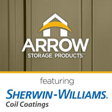 Arrow Classic Outdoor Steel Storage Shed, 10 x 12 ft, Taupe/Eggshell