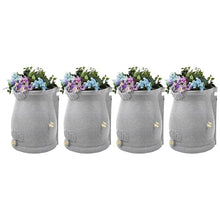 Good Ideas Rain Wizard 50 Gallon Rain Saver Barrel Water Storage Urn with Planter Space and 2 Brass Spigots Oak