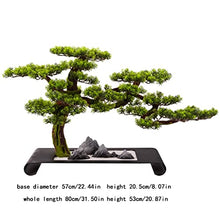 YXIANG56Q Fake Plants Artificial Bonsai Pine Simulation Green Plant Bonsai Indoor Fake Plant Potted Artificial House Plants for Home Living Room Porch Display Bonsai Tree