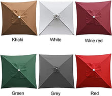 PUCNHZYNW Replacement Canopy for 2x2m Patio Umbrella Waterproof Fabric 4-Rib Replacement Cover for Market Table Beach Garden Lawn Terrace Courtyard - Wine Red