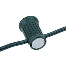 Novelty Lights C9 Light Spool, 500 Feet Magnetic Christmas Outdoor String, Green Wire, 15 inch Spacing, For Indoor and Outdoor Steel Surfaces, E17 Sockets