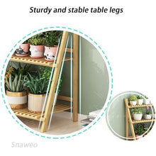ZOCWJK Bamboo Plant Stand Storage Rack 4 Tier Plant Shelf Organizer for Flower Pot Display Multifunctional Plant Holder for Home Patio Balcony Garden,4tier27.6