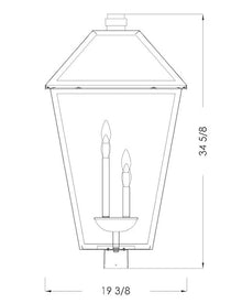 Z-Lite Talbot 4-Light Outdoor Post 240W Oil Rubbed Bronze