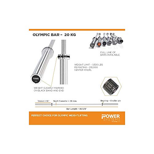 Power Systems Men's Olympic Barbell Silver