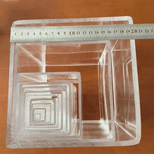 PuLaif Acrylic Square Tube 410mm Length for Garden Supplies Multiple Sizes(80x80x4mm)(120x120x4mm)