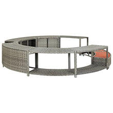 Spa-ombouwen - vidaXL Spa Surround Gray Poly Rattan - N/A - Grijs