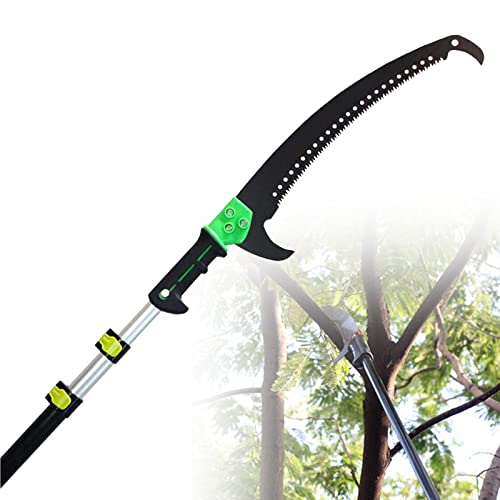 Telescopic Pole Saw,Extendable Landscaping Pole Saw with Hook Professional Telescopic Pruning Saw,for Trimming Branches and Leaves High Altitude Branch Saw Gardening Tool,3.6m/12FT