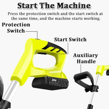 Electric Garden Tiller Cultivator, Cordless Garden Rotavator with 4 Steel Blades, 25cm Working Width, 22cm Tilling Depth, for Garden, Vegetable