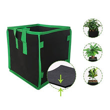 Square Potato Grow Bag Nursery Tomato Plant DIY Potato Planting Bucket Felt Grow Flower Fabric Grow Pot Non-Woven Seedling Bag (Size : 7 gallons) (3 gallons)
