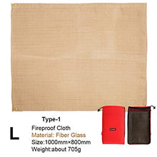 ZENIXXXX Camping Fireproof Cloth Grill Mat Picnic Barbecue Heat Insulation Pad Flame Retardant Glass Fiber Outdoor Blanket(L)