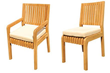 WholesaleTeak 10 Seats 11 Pcs Grade-A Teak Wood Dining Set: 122" Atnas Double Extension Rectangle Table and 10 Maldives Chairs (2 Arm & 8 Armless Chairs) #11ML2811
