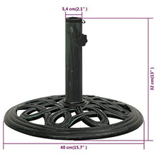 JHNKOJ Home & Garden Item-Umbrella Base Green 40X40X32 Cm Cast Iron