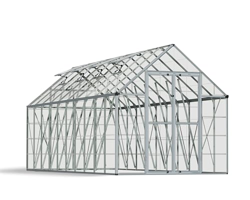 Palram - Canopia Snap & Grow 8' x 20' Polycarbonate Greenhouse, Silver
