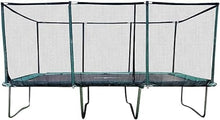 Galactic Xtreme Rectangle Gymnastics Trampoline 10x17 with Net Enclosure, Heavy Duty 750lbs Capacity, Green