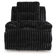 Becca Zero Wall Power Recliner Chair w USB, Pillow Arms, Black Corduroy