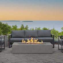 BBQGuys Signature Estes 60-Inch Low Rectangle Natural Gas Fire Table - Flint - 143NG-FLNT