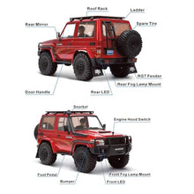 JIKEFUN RC Car LC71 RTR 4WD Rock Crawler Red
