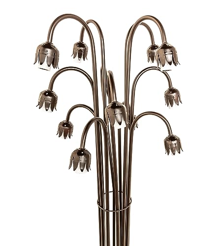 Meyda Lighting 63" High Pond Lily 12 Light Floor Base Bronze
