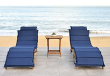 SAFAVIEH Outdoor Pacifica Wood Chaise Lounge Set of 3, PAT7020C