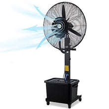 CUTPOIY Oscillating Misting Fan with 43L Tank, 3 Speeds, Cools Workshop, Garage, Barn