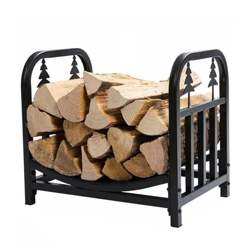 DJVHSRI Heavy Duty Firewood Rack, Indoor & Outdoor Steel Wood Storage Log Holder for Fireplace, Patio, Yard,