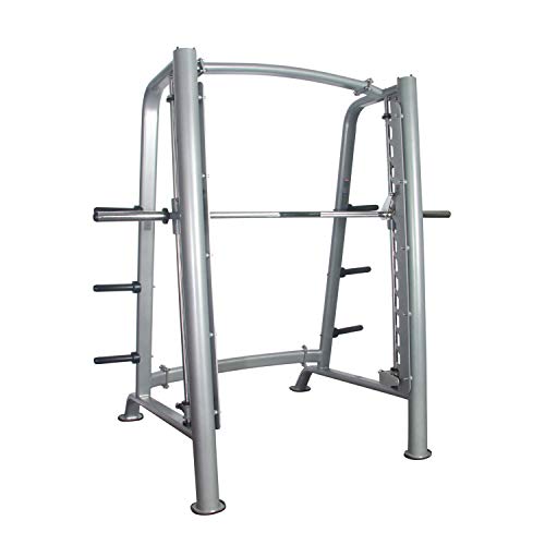 Fitness First Smith Machine with Olympic Weight Plate Storage Silver