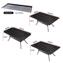 cfycfy987 Grilling Table Outdoor Barbecue Table Courtyard Garden Terrace Cast Aluminum Leisure Furniture Household Smokeless Outdoor(150x90x73cm)