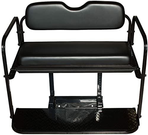 Performance Plus Carts Club Car Precedent Golf Cart Rear Flip Seat Kit Black