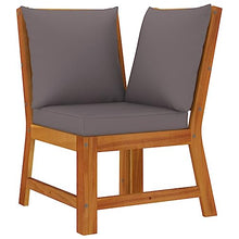 DYRJDJWIDHW Outdoor Seating,Porch Chairs,Outdoor Rocking Chair,7 Piece Patio Dining Set with Cushions Solid Wood AcaciaSuitable for Patio, Garden, Gazebo Low