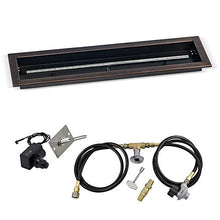 30"x 6" Linear Channel Oil Rubbed Bronze Drop-in Pan with Spark Ignition Kit - Propane